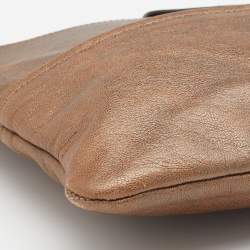 Chloe Metallic Bronze Leather Clutch