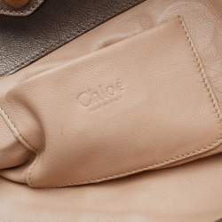 Chloe Metallic Bronze Leather Clutch
