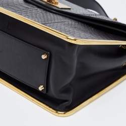 Chloé Black Python Leather Medium Sally Shoulder Bag