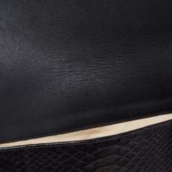 Chloé Black Python Leather Medium Sally Shoulder Bag