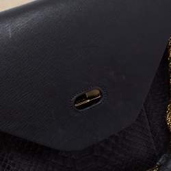 Chloé Black Python Leather Medium Sally Shoulder Bag
