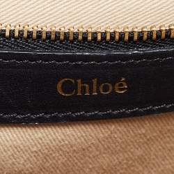 Chloé Black Python Leather Medium Sally Shoulder Bag