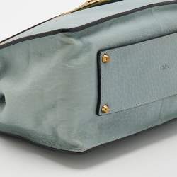 Pre Owned Chloe Mint Green Leather Sally Shoulder Bag