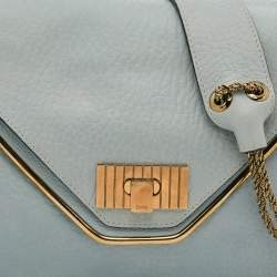 Pre Owned Chloe Mint Green Leather Sally Shoulder Bag