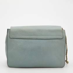 Pre Owned Chloe Mint Green Leather Sally Shoulder Bag