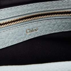 Pre Owned Chloe Mint Green Leather Sally Shoulder Bag