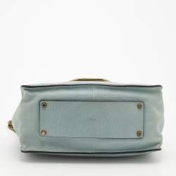 Pre Owned Chloe Mint Green Leather Sally Shoulder Bag