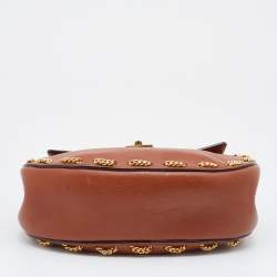 Pre Owned Chloe Brown Leather Medium Chain Detail Drew Shoulder Bag