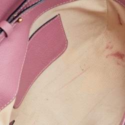 Pre Owned Chloe Old Rose Leather Mini Elsie Crossbody Bag