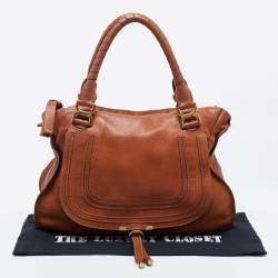 Pre Owned Chloé Brown Leather Medium Marcie Satchel