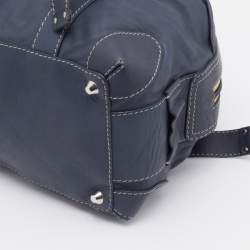 Pre Owned Chloe Dark Blue Leather Satchel