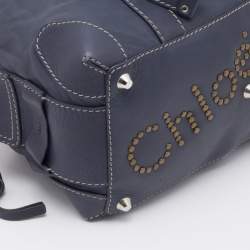 Pre Owned Chloe Dark Blue Leather Satchel