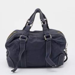 Pre Owned Chloe Dark Blue Leather Satchel