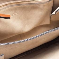 Pre Owned Chloe Brown/Orange Leather And Suede Faye Shoulder Bag