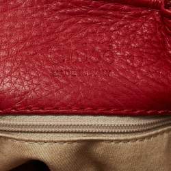Pre Owned Chloe Red Leather Medium Paddington Satchel