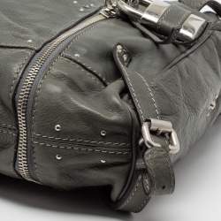 Pre Owned Chloe Grey studded Leather Paddington Tote