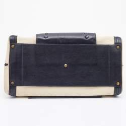 Pre Owned Chloe Black/Off White Leather Alice Satchel