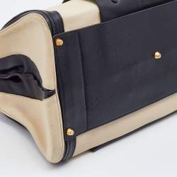 Pre Owned Chloe Black/Off White Leather Alice Satchel