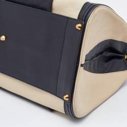 Pre Owned Chloe Black/Off White Leather Alice Satchel