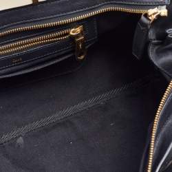 Pre Owned Chloe Black/Off White Leather Alice Satchel