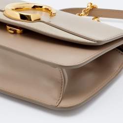 Pre Owned Chloe Beige Leather And Suede Shoulder Bag