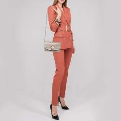 Pre Owned Chloe Beige Leather And Suede Shoulder Bag