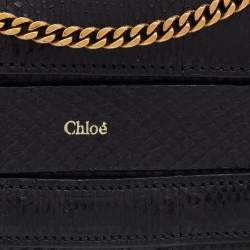 مملوكة مسبقًا Chloe Black Python Leather Elle Chain Bag