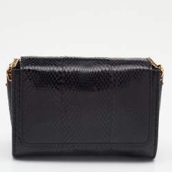 مملوكة مسبقًا Chloe Black Python Leather Elle Chain Bag