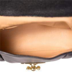 مملوكة مسبقًا حقيبة كتف كلوي إلسي جلد سوداء