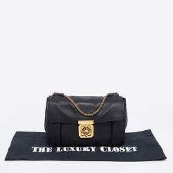 Pre Owned حقيبة كتف كلوي إيلسي جلد أسود متوسطة 