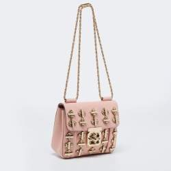 Pre Owned حقيبة كتف كلوي إيلسي جلد وردي مزخرف كريستال