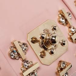 Pre Owned حقيبة كتف كلوي إيلسي جلد وردي مزخرف كريستال