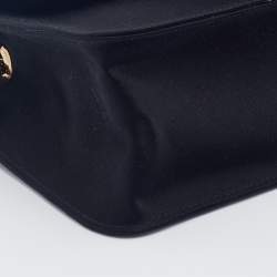 مملوكة مسبقًا Chloe Black Satin and Leather Mini Sally Shoulder Bag
