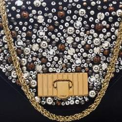 مملوكة مسبقًا Chloe Black Satin and Leather Mini Sally Shoulder Bag