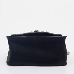 مملوكة مسبقًا Chloe Black Satin and Leather Mini Sally Shoulder Bag