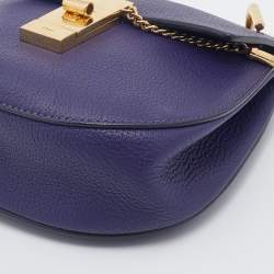 Pre Owned حقيبة كروس كلوي درو جلد برتقالي بنفسجية صغيرة 