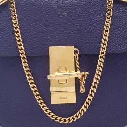 Pre Owned حقيبة كروس كلوي درو جلد برتقالي بنفسجية صغيرة 