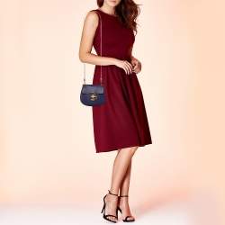 Pre Owned حقيبة كروس كلوي درو جلد برتقالي بنفسجية صغيرة 