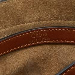 Pre Owned Chloe Brown Leather Small Braided Hudson Shoulder Bag