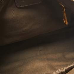 Pre Owned Chloé Metallic Dark Beige Leather Medium Marcie Satchel