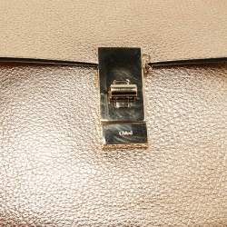 Pre Owned Chloe Metallic Gold Leather Medium Drew Shoulder Bag
