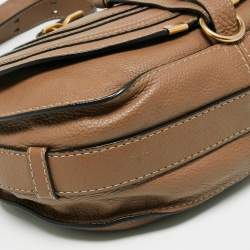 Pre Owned Chloe Brown Leather Medium Marcie Crossbody Bag