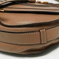 Pre Owned Chloe Brown Leather Medium Marcie Crossbody Bag