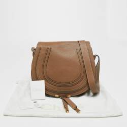 Pre Owned Chloe Brown Leather Medium Marcie Crossbody Bag