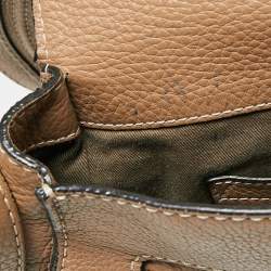 Pre Owned Chloe Brown Leather Medium Marcie Crossbody Bag