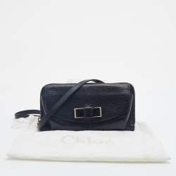 Pre Owned Chloe Black Leather Lily Clutch Bag