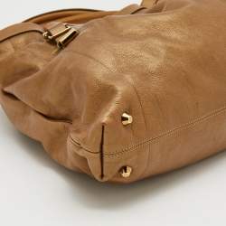 Pre Owned Chloe Metallic Gold Leather Large Victoria Tote