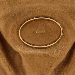 Pre Owned Chloe Metallic Gold Leather Large Victoria Tote