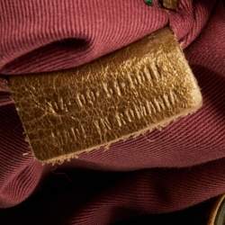 Pre Owned Chloe Metallic Gold Leather Large Victoria Tote