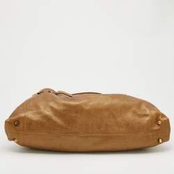 Pre Owned Chloe Metallic Gold Leather Large Victoria Tote